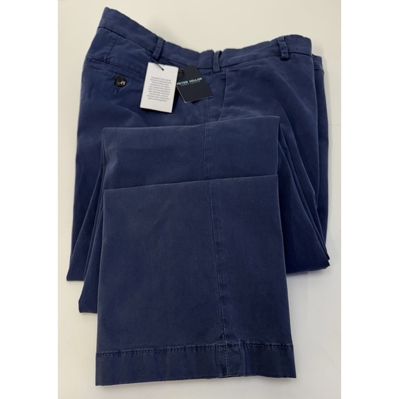 NWT Peter‎ Millar Collection CONCORDE Garment Dyed Pants Size 36 NAVY BLUE  $200 - Picture 1 of 9